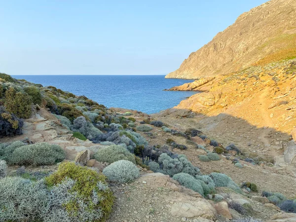 Błękitna Zatoka Mavi Koy Krajobraz Morski Obok Gokceada Yildiz Bay — Zdjęcie stockowe