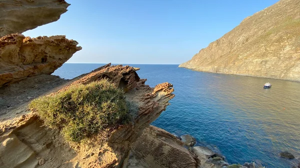 Blå Vik Mavi Koy Kustlandskap Intill Gokceada Yildiz Bay Undervattens — Stockfoto