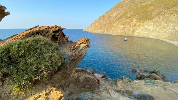 Μπλε Κόλπο Mavi Koy Θαλασσογραφία Δίπλα Στην Gokceada Yildiz Bay — Φωτογραφία Αρχείου