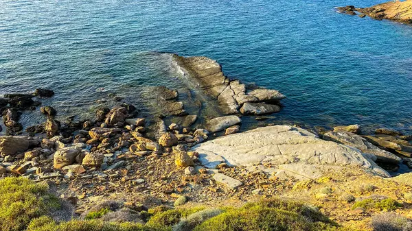 Blauwe Baai Mavi Koy Zeegezicht Naast Gokceada Yildiz Bay Onderwater — Stockfoto