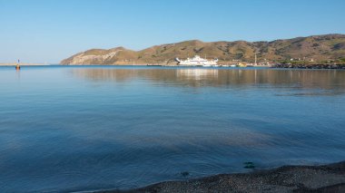 Gökçeada, Çanakkale, Türkiye-9 Temmuz 2023: Gökçeada 'daki Kuzu limanı. Türkiye' nin en büyük adası olan Gökçeada, Çanakkale ilinin kırsal kesidir.