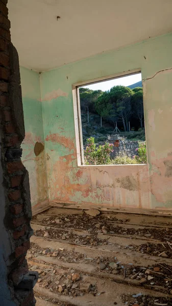 Detalles Interiores Una Casa Verano Abandonada —  Fotos de Stock