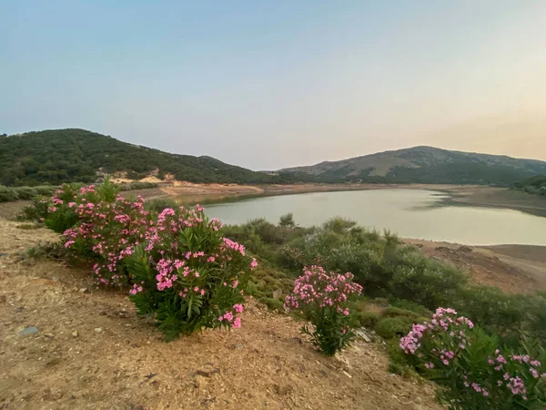 Aydincik Little Pond Green Hills Gokceada Lakes Gokceada Canakkale Turkey — Stock Photo, Image