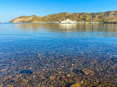 Gökçeada, Çanakkale, Türkiye-9 Temmuz 2023: Gökçeada 'daki Kuzu limanı. Türkiye' nin en büyük adası olan Gökçeada, Çanakkale ilinin kırsal kesidir.