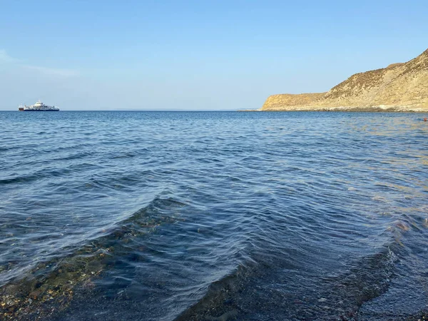 Пляж Кучпорт Феллимани Острове Гокчеада Который Является Крупнейшим Островом Турции — стоковое фото
