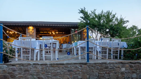 Gokceada Canakkale Türkei Juli 2023 Ahtapot Evi Octopus Home Restaurant — Stockfoto