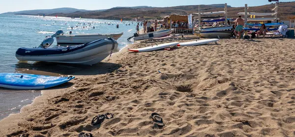 Gokceada Canakkale Turquía Julio 2023 Vista Desde Playa Kefalos Aydincik — Foto de Stock