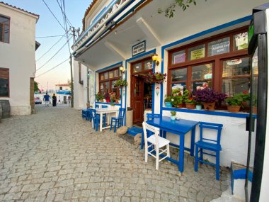 Gökçeada, Türkiye - 5 Ağustos 2023; Tepekoy (Agridia) Göçeada 'nın (Imbros) en ünlü tarihi köyüdür.