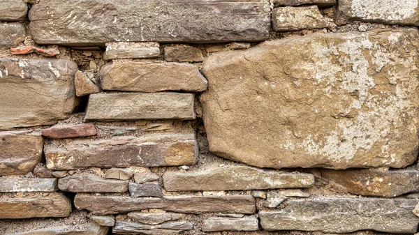 Old Stone Wall Background Various Colors Wall Old Historical Stone Stock Photo