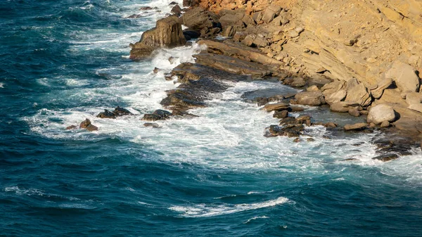 Letecký Pohled Pláž Yldzky Arcadia Větrného Dne Gkeadě Anakkale Ostrov — Stock fotografie