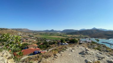 Kalekoy marina manzarası, Gökçeada (Imbros), Çanakkale, Türkiye