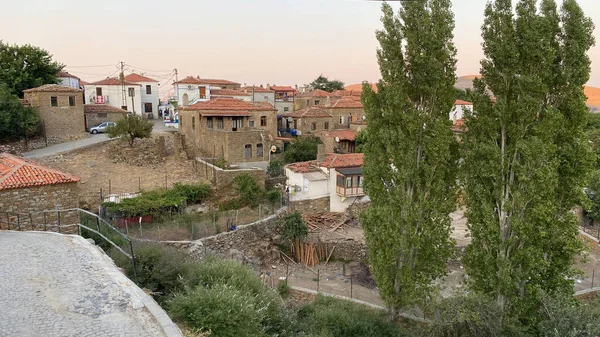 Oude Stenen Huizen Tepeky Een Van Meest Toeristische Griekse Dorpen — Stockfoto