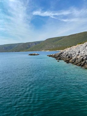 Sigacik Seferihisar İzmir kıyılarının panoramik manzarası, Türkiye