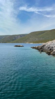 Sigacik Seferihisar İzmir kıyılarının panoramik manzarası, Türkiye
