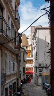 İstanbul, Türkiye 30 Eylül 2023: Osmanlı Dönemi Beyoğlu Tarihi Binaları (Beyoglu) Taksim, İstanbul Türkiye.