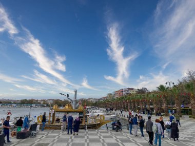 Silivri, İstanbul, Türkiye - 06 Kasım 2023: Silivri (antik Selymbria), İstanbul 'un güneyinde, Marmara Denizi kıyısında yer alan bir turistik bölgedir.