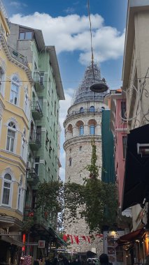 stanbul, Turkey - 30 October 2023 29 October Celebrate Galata Tower With Turkish Flag. 23 april or 19 may or 30 august or 29 october background photo