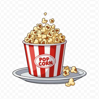 3 boyutlu gözlüklü patlamış mısır.