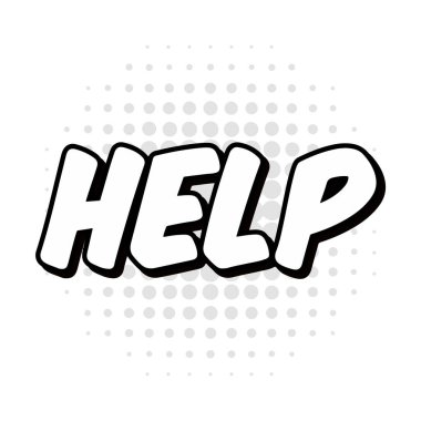 Şeffaf bir arkaplanda vektör illüstrasyonuna yardım et. Birinci kalite semboller. Konsept ve grafik tasarımı için vektör phs düz.