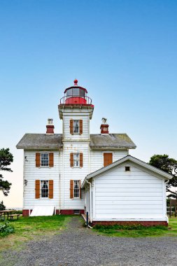 Oregon, Newport 'taki eski tarihi Yaquina Körfezi deniz feneri