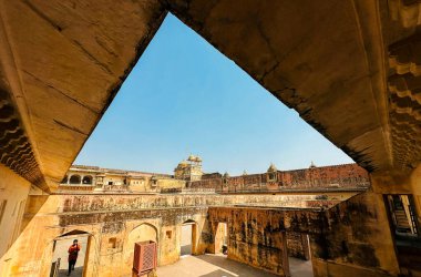 Hindistan 'ın Rajasthan kentindeki Jaipur' daki Amer Kalesi.