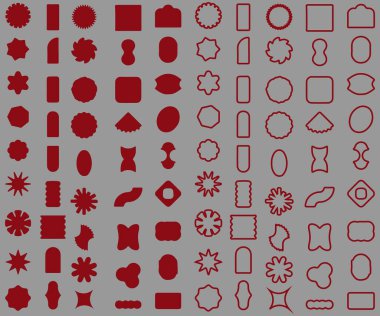 Soyut Kırmızı ve Özet Şekil Koleksiyonu