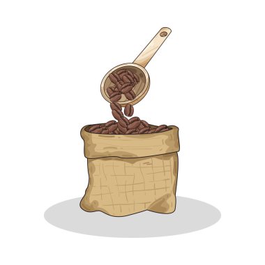 Fasulyelerle dolu büyük bir çuval gösteriliyor, üzerine biraz fasulye dökülüyor. Çuvalın dokusu ve zengin, doğal fasulye rengi..