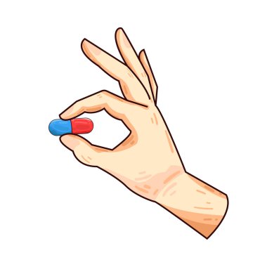 Kapsül, işaret parmağı ve başparmak arasında nazikçe tutulur ve alınmaya hazırdır. Bu yakın çekim, günlük ilaç ya da takviyelerle sağlığın sağlanmasının hassasiyetini, bakımını ve kişisel durumunu vurguluyor..