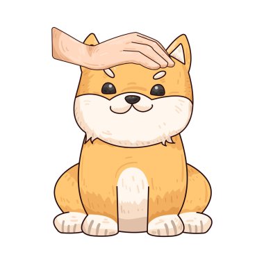 Nazik bir elin bir köpeği okşayarak sevgi ve güven anı yakaladığı görülür. Köpek sakin ve memnun görünüyor, yumuşak dokunuşun tadını çıkarıyor. Görüntü, insanlar ve evcil hayvanları arasındaki güçlü bağı yansıtıyor. Konfor, özen ve dostluk dolu..