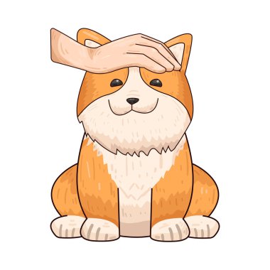 Nazik bir elin bir köpeği okşayarak sevgi ve güven anı yakaladığı görülür. Köpek sakin ve memnun görünüyor, yumuşak dokunuşun tadını çıkarıyor. Görüntü, insanlar ve evcil hayvanları arasındaki güçlü bağı yansıtıyor. Konfor, özen ve dostluk dolu..