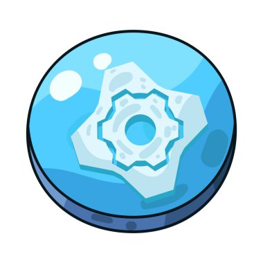 Resim bir dişli veya çark tarafından temsil edilen bir ayar simgesi gösterir, yapılandırmayı, kişiselleştirmeyi veya sistem tercihlerini sembolize eder. 