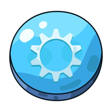 Bir dişli veya çark tarafından temsil edilen bir ayar simgesi, yapılandırmayı, kişiselleştirmeyi veya sistem tercihlerini sembolize eder. 