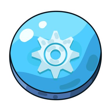 Bir dişli veya çark tarafından temsil edilen bir ayar simgesi, yapılandırmayı, kişiselleştirmeyi veya sistem tercihlerini sembolize eder. 