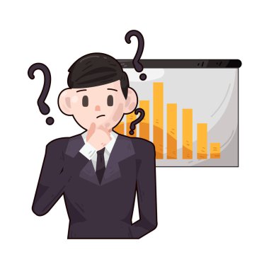 Düşük tablolu ve verileri olan kafası karışık bir iş adamı. Onun şaşkın ifadesi ve belirsiz duruşu bilgiyi anlamakta ya da sonuçları açıklamakta güçlük çekiyor..