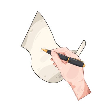 Bir el bir kağıt yaprağına kalem ile düşünceleri, notları ya da fikirleri pürüzsüz, akan mürekkeple yakalar. Sahne odak, niyet ve kelimeleri kağıda dökmenin zamansız eylemini yansıtır. Günlük, çalışma, vs..