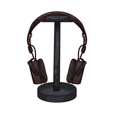 Kulaklığın üzerinde düzgünce dinlenen bir kulaklık hem stil hem de işlevsellik sergiliyor. Stantta sabit bir taban ve zarif bir dikey kol var. Kulaklıkları düzenli tutmak için form ve fonksiyonları birleştiriyor..
