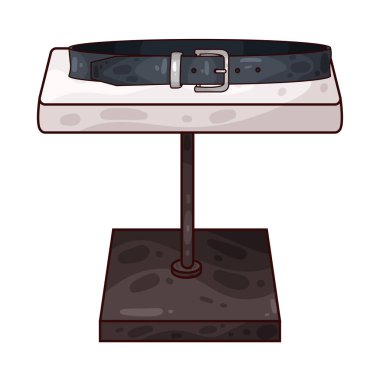 Masadaki kemer, işçiliğine, dokusuna ve toka tasarımına dikkat çekiyor. Deri, kumaş veya sentetik malzemeden yapılan kemerde dikiş, kabartma veya damgalama ayrıntıları yer alabilir..