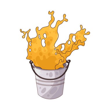 Renkli bir boya kovası yaratıcılığı, ifadeyi ve sanatsal enerjiyi simgeliyor..