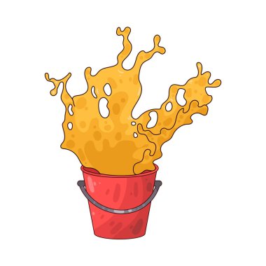 Renkli bir boya kovası yaratıcılığı, ifadeyi ve sanatsal enerjiyi simgeliyor..