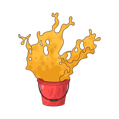 Renkli bir boya kovası yaratıcılığı, ifadeyi ve sanatsal enerjiyi simgeliyor..