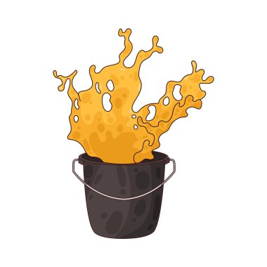 Renkli bir boya kovası yaratıcılığı, ifadeyi ve sanatsal enerjiyi simgeliyor..