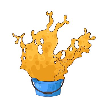 Renkli bir boya kovası yaratıcılığı, ifadeyi ve sanatsal enerjiyi simgeliyor..