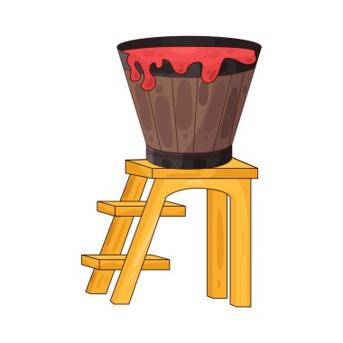 Üzerinde boya kovası olan bir merdiven boyama, yenileme veya ev dekorasyonu görevlerini sembolize eder..