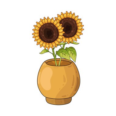 Ayçiçekleriyle dolu bir vazo güzelliği, tazeliği ve bir yeri aydınlatmak için dekoratif bir dokunuşu temsil ediyor..