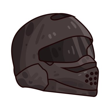 Güvenlik ve tarz için tasarlanmış bir motosiklet kaskı. Aerodinamik şekli, dayanıklı güneşliği ve iç kısımlarda süvarilerin korunması ve konforu.. 