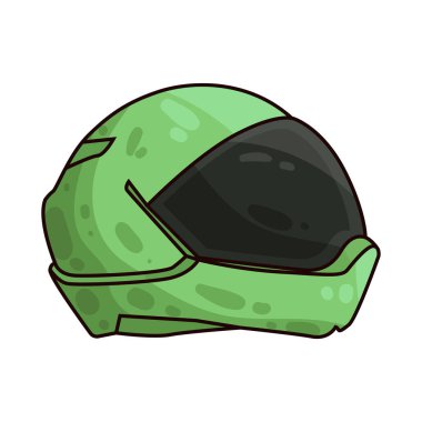 Güvenlik ve tarz için tasarlanmış bir motosiklet kaskı. Aerodinamik şekli, dayanıklı güneşliği ve iç kısımlarda süvarilerin korunması ve konforu.. 