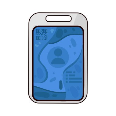 Kimlik kartında fotoğraf, isim ve detaylar, kimlik doğrulama ve resmi doğrulamayı sembolize ediyor.