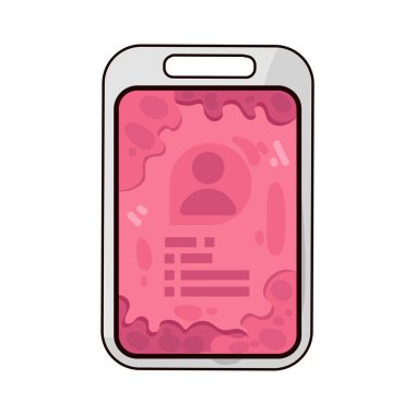 Kimlik kartında fotoğraf, isim ve detaylar, kimlik doğrulama ve resmi doğrulamayı sembolize ediyor.