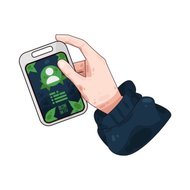 Kimlik kartı tutan, kimlik, güvenlik ve resmi doğrulamayı temsil eden bir el..