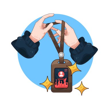 Kimlik kartı tutan, kimlik, güvenlik ve resmi doğrulamayı temsil eden bir el..